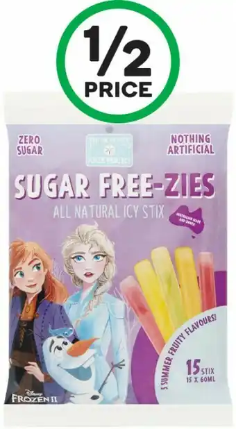 Woolworths Sugar Free-Zies Frozen Fruits 15 x 60ml offer