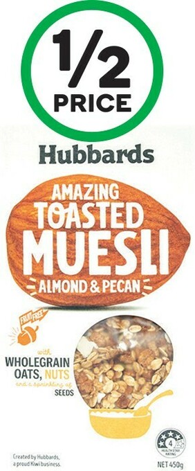 Woolworths Hubbards Muesli or Granola 450g offer