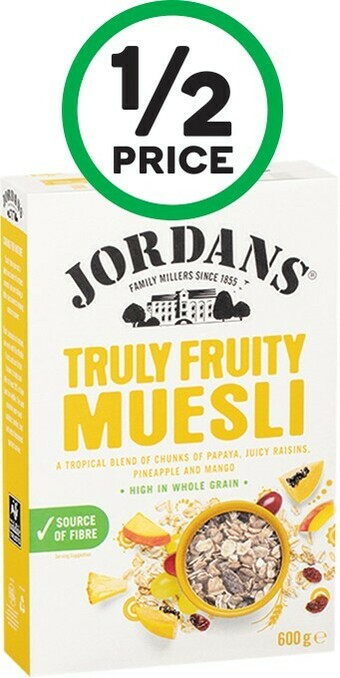 Woolworths Jordans Muesli 600g offer