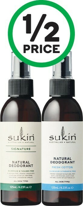 Woolworths Sukin Natural Deodorant Pump 125ml offer