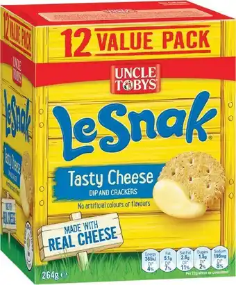 Woolworths Uncle Toby’s Le Snak 264g Pk 12 offer