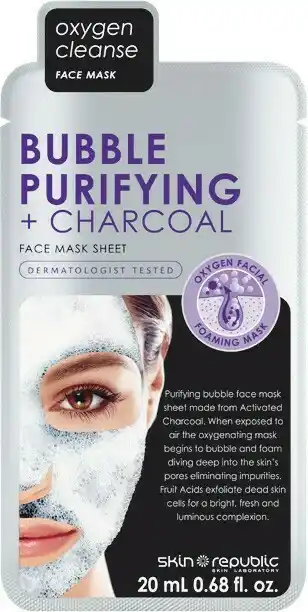 Woolworths Skin Republic Purify & Charcoal Face Mask Pk 1 offer