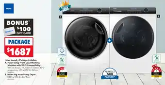 Harvey Norman Haier Laundry Package offer
