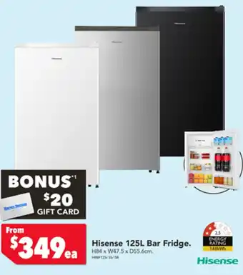 Harvey Norman Hisense 125L Bar Fridge offer