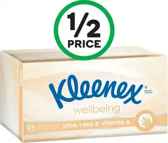 Woolworths Kleenex Extra Care Pk 95 or Allergy Comfort Tissues Pk 85 offer