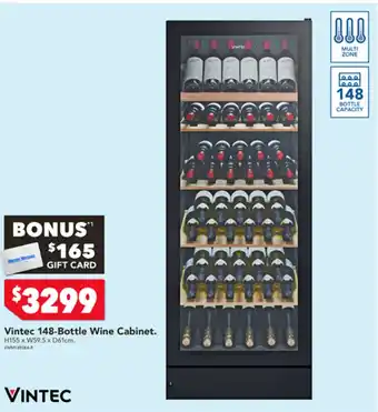 Harvey Norman Vintec 148-Bottle Wine Cabinet offer