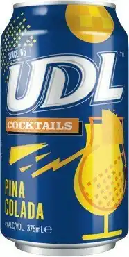 Woolworths UDL Vodka Cocktail Pina Colada Cans 4x375ml offer