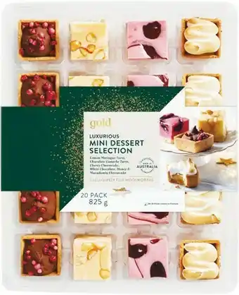 Woolworths Gold Premium Mini Dessert Selection 825g Pk 20 offer