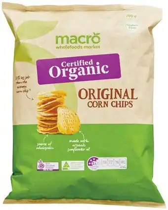Woolworths Macro Organic Corn Chips 200g – From the Health Food Aisle offer