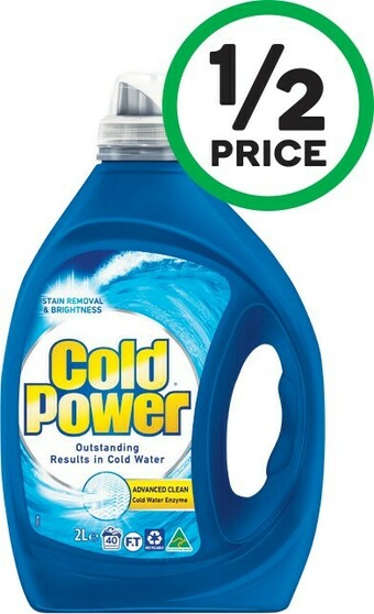 Woolworths Cold Power Advanced Clean Laundry Liquid 1.8-2 Litre or Powder 1.8-2 kg offer