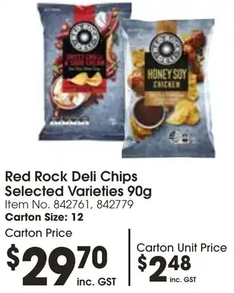 Campbells Wholesale Red Rock Deli Chips 90g offer