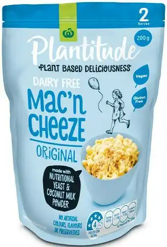 Woolworths Woolworths Plantitude Vegan Mac & Cheeze 200g – From the Health Food Aisle offer