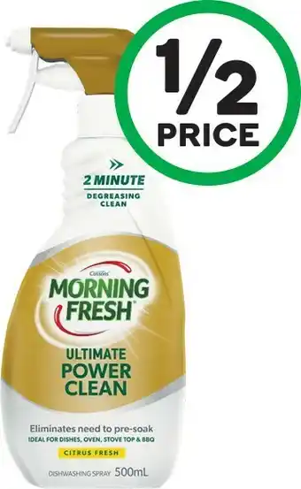 Woolworths Morning Fresh Ultimate Power Clean Dishwashing Spray Citrus Fresh 500ml offer