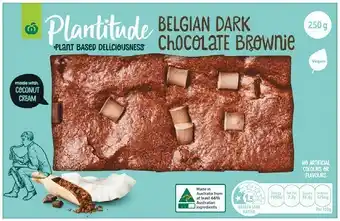 Woolworths Woolworths Plantitude Vegan Belgian Dark Chocolate Brownie 250g offer