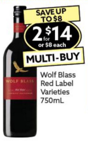 Wolf Blass Red Label Varieties 750ml
