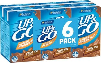 Coles Sanitarium Up&Go Liquid Breakfast 6x250mL offer