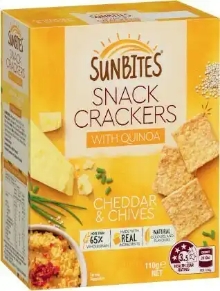 Coles Sunbites Snack Crackers 105g-110g or Sakata Rice Puff Crackers 72g offer