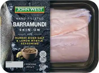 Coles John West Barramundi with Lemon Myrtle Seasoning 2 Pack 255g offer