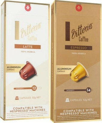Coles Vittoria Nespresso Compatible Coffee Capsules Core Range 10 Pack offer
