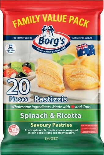 Coles Borg’s Spinach Pastizzi 1kg offer