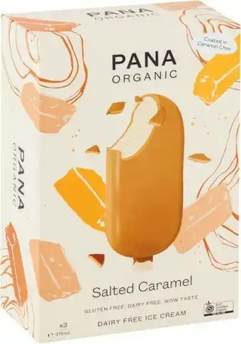 Coles Pana Organic Ice Cream Sticks 3 Pack offer