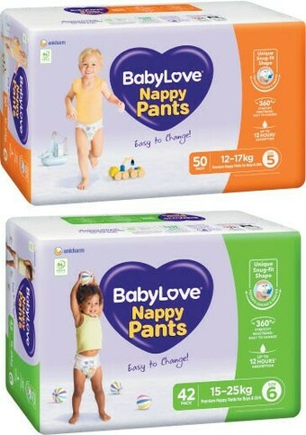 Coles BabyLove Jumbo Nappy Pants 42 Pack-56 Pack offer