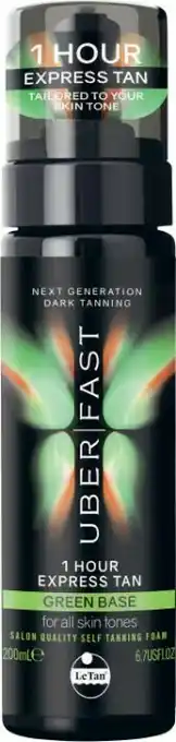 Coles Le Tan Uber Fast 1 Hour Express Tan Foam Green Base 200mL offer