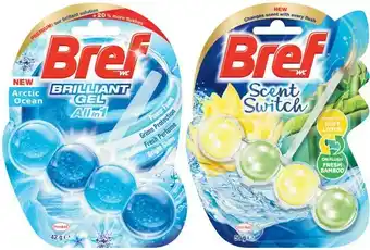 Coles Bref Colour, Brilliant Gel, Scent Switch, Deluxe or Pro Nature Toilet Cleaner 42g-50g offer