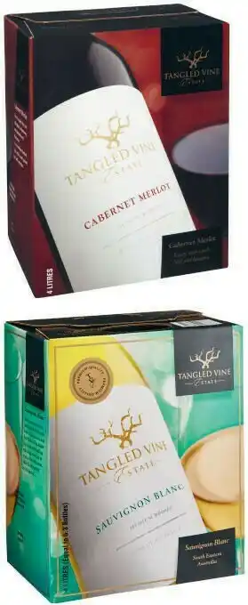 Coles Tangled Vine 4 Litre Cask Varieties offer