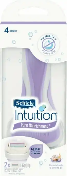 Coles Schick Intuition Pure Nourishment Razor 1 Each offer
