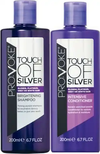 Coles Provoke Touch of Silver Shampoo or Conditioner 200mL offer
