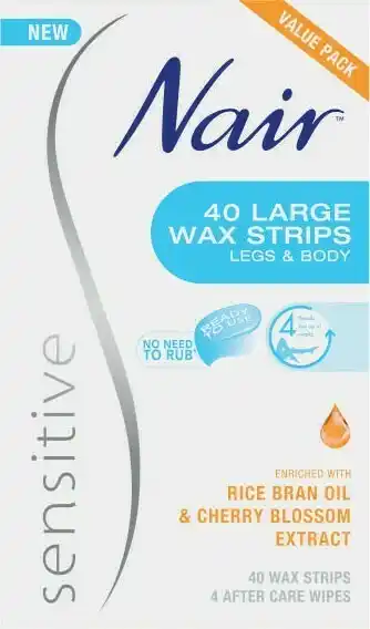 Coles Nair Wax Strips Sensitive Large 40 Pack offer