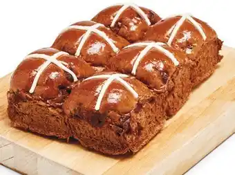 Woolworths Cadbury Chocolate Hot Cross Buns Pk 6* offer