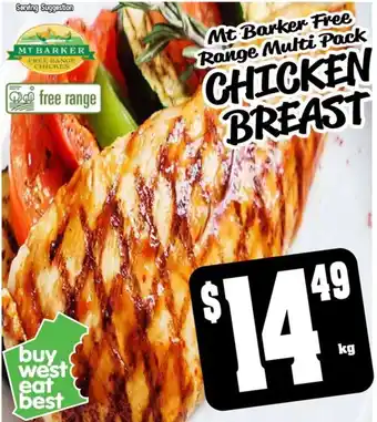 Farmer Jack's Mt Barker Free Range Multi Pack CHICKEN BREAST per kg offer