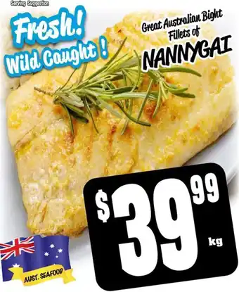 Farmer Jack's Great Australian Bight Fillets of NANNYGAI per kg offer