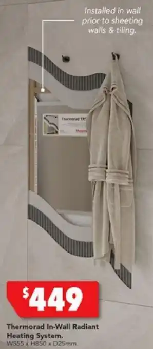 Thermorad In-Wall Radiant Heating System