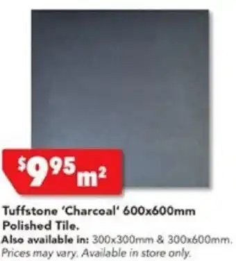Harvey Norman Tuffstone 'Charcoal' 600x600mm Polished Tile offer