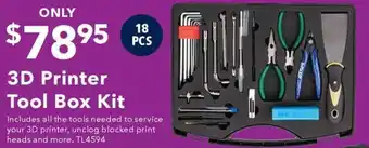 Jaycar Electronics 3D Printer Tool Box Kit offer