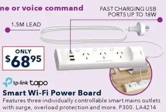 Jaycar Electronics tp-link tapo Smart Wi-Fi Power Board offer