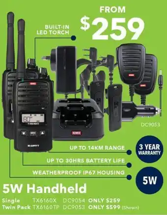 Jaycar Electronics 5W Handheld offer