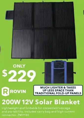 Jaycar Electronics 200W 12V Solar Blanket offer