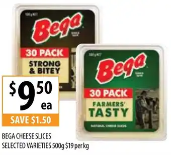 Supabarn BEGA CHEESE SLICES 500g offer