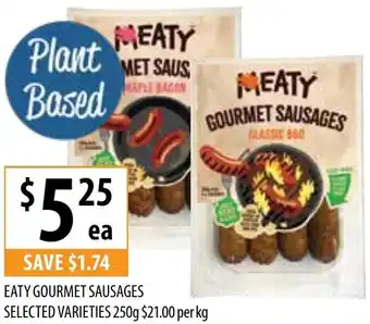 Supabarn EATY GOURMET SAUSAGES 250g offer