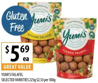 Supabarn YUMI'S FALAFEL 225g offer