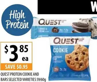 Supabarn QUEST PROTEIN COOKIE AND BARS SELECTED VARIETIES 59/60g offer