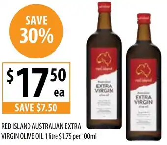 Supabarn RED ISLAND AUSTRALIAN EXTRA VIRGIN OLIVE OIL 1 litre offer