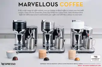 Harvey Norman NESPRESSO 'VERTUO CREATISTA' CAPSULE COFFEE MACHINE BY BREVILLE offer