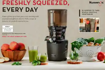 Harvey Norman KUVINGS AUTO COLD PRESS JUICER offer