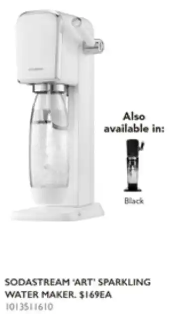 Harvey Norman SODASTREAM 'ART' SPARKLING WATER MAKER offer