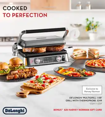 Harvey Norman DE'LONGHI 'MULTIGRILL 1100 GRILL WITH THERMOPROBE offer